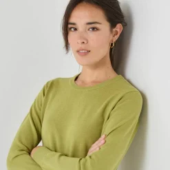 Pull col rond, laine d'agneau