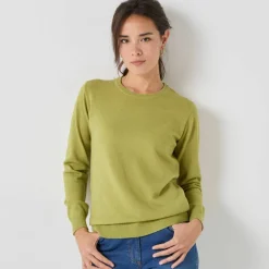 Pull col rond, laine d'agneau