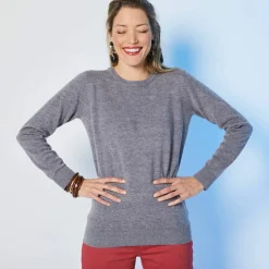 Pull col rond, laine d'agneau