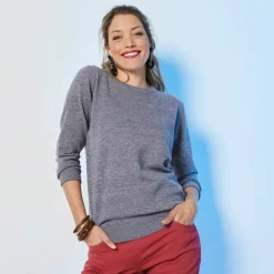 Pull col rond, laine d'agneau