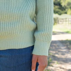 Pull col rond maille anglaise