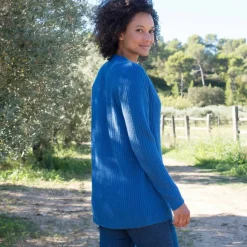 Pull col rond maille anglaise