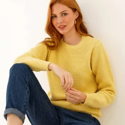 Pull col rond maille anglaise