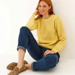 Pull col rond maille anglaise