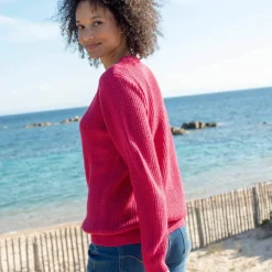Pull col rond maille anglaise