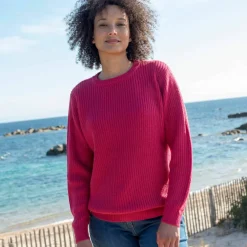 Pull col rond maille anglaise