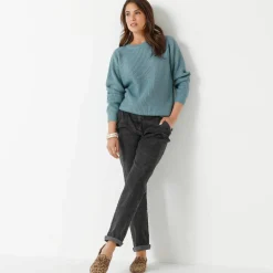 Pull col rond maille anglaise