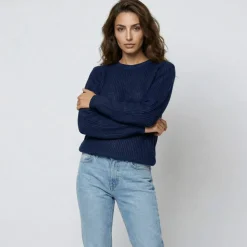 Pull col rond maille anglaise