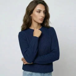 Pull col rond maille anglaise