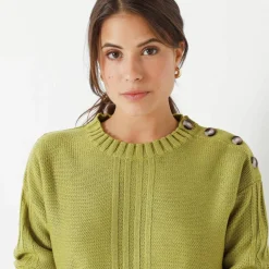Pull col rond maille fantaisie