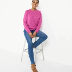 Pull col rond, maille fantaisie toucher doux