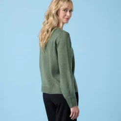 Pull col rond Spécial Petites, maille pointelle