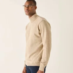 Pull col roulé en laine mélangée