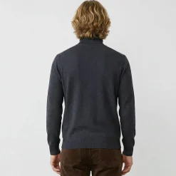 Pull col roulé en laine mélangée