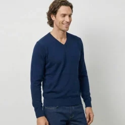 Pull col V 80% laine
