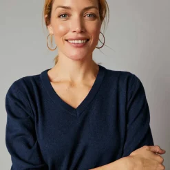 Pull col V, laine d'agneau