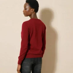 Pull col V, laine d'agneau