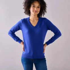 Pull col V, laine d'agneau