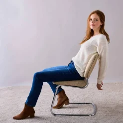 Pull col V, maille anglaise toucher doux