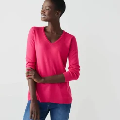 Pull col V, toucher doux