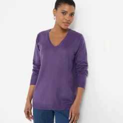 Pull col V, toucher doux