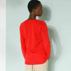 Pull col V, toucher doux