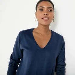 Pull col V, toucher doux