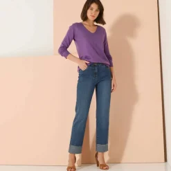 Pull col V, toucher doux