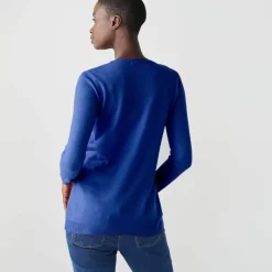 Pull col V, toucher doux
