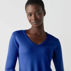 Pull col V, toucher doux