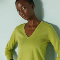 Pull col V, toucher doux