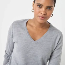 Pull col V, toucher doux
