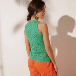 Pull débardeur crochet