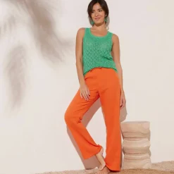 Pull débardeur crochet