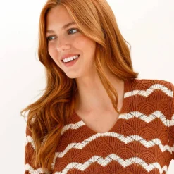 Pull fantaisie, manches pagodes