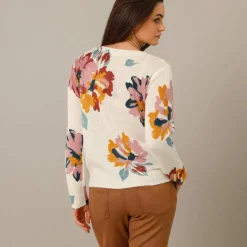 Pull imprimé fleurs