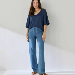 Pull loose maille brillante