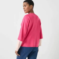 Pull loose manches coudes, toucher doux
