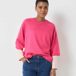 Pull loose manches coudes, toucher doux
