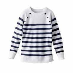 Pull marinière manches longues rayé
