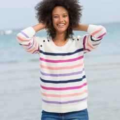 Pull marinière manches longues rayé
