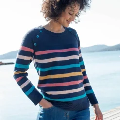 Pull marinière manches longues rayé