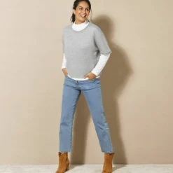 Pull poncho manches coude