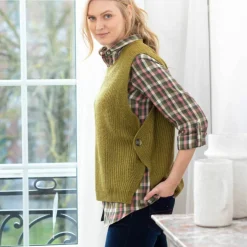 Pull sans manches, forme boite