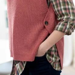 Pull sans manches, forme boite