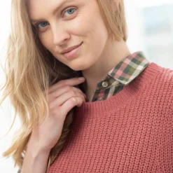 Pull sans manches, forme boite