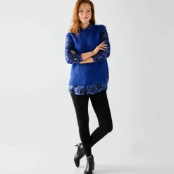 Pull sans manches, maille anglaise fantaisie