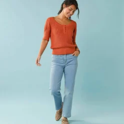 Pull Spécial Petites col rond boutonné
