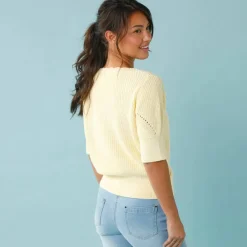 Pull Spécial Petites col rond boutonné