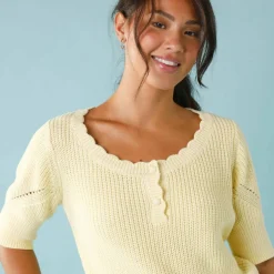 Pull Spécial Petites col rond boutonné
